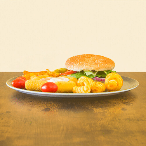 Chili-Cheeseburger (scharf)