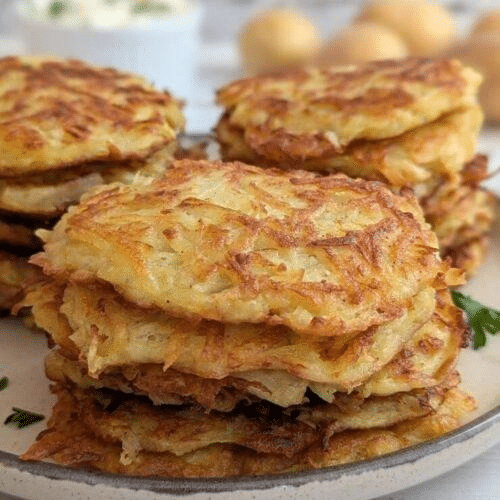 Kartoffel Puffer Teller ( dazu Tzatziki ) 5 Stück