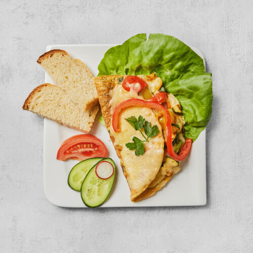 Omelette mit Brot