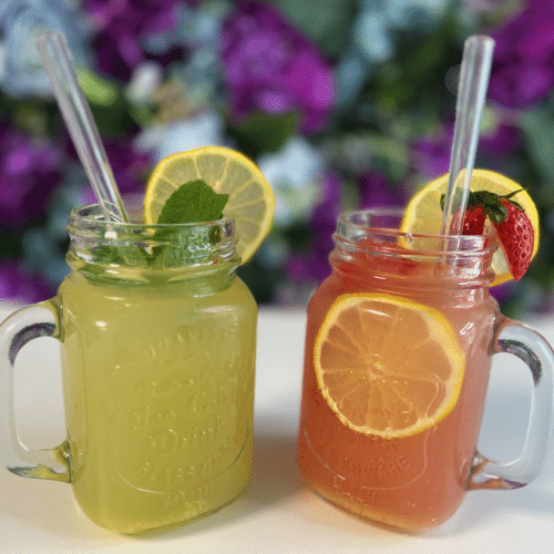 Hausgemachte Hollunder-Rhabarber Limonade 0,4l