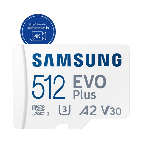 SAMSUNG EVO Plus (2024), Micro-SD Speicherkarte, 512 GB, 160 MB/s 2922686