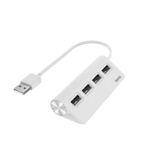 HAMA 4 Ports, USB-Hub, Weiß 2709430