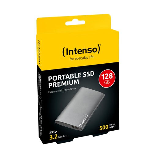 INTENSO Premium Edition Festplatte, 128 GB SSD, 1,8 Zoll, extern, Anthrazit 2291576