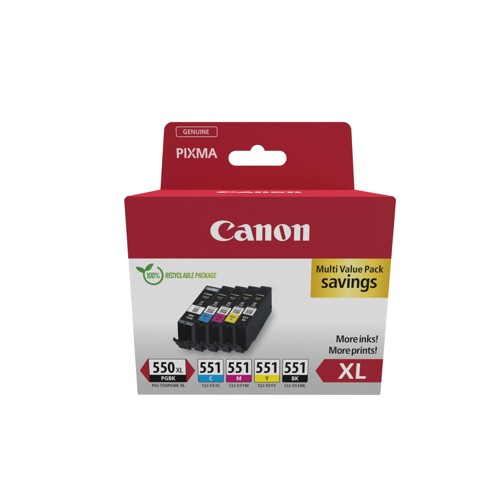 CANON PGI-550XL/CLI-551 Tintenpatrone Mehrfarbig 2925243