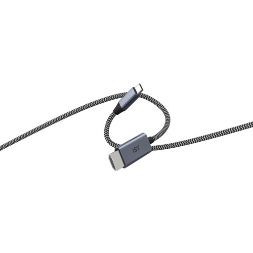 ISY IHD 9100 USB-C auf HDMI® Kabel, Schwarz 2918353