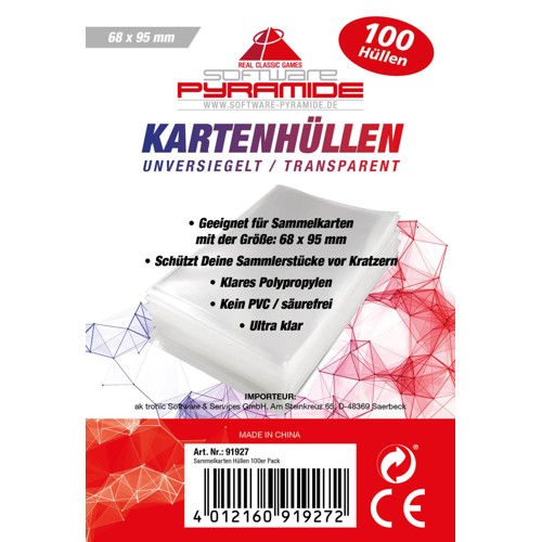 SOFTWARE PYRAMIDE Ultra Pro Sammelkarten Hüllen 100er Pack Sammelhüllen, Transparent 2798297