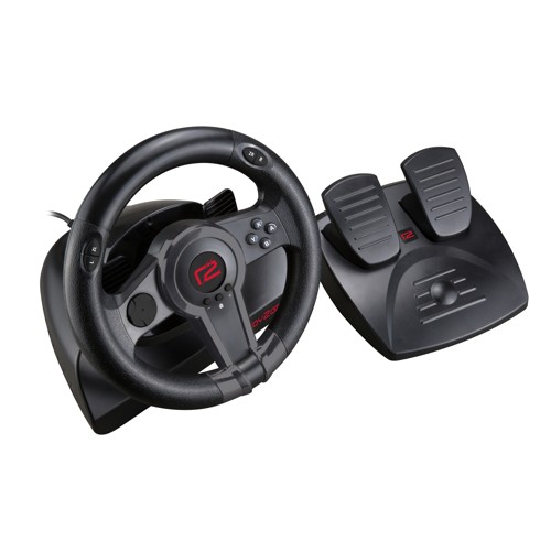 READY 2 GAMING Nintendo Switch Racing Wheel, Lenkrad mit Pedalen, Schwarz 2673009