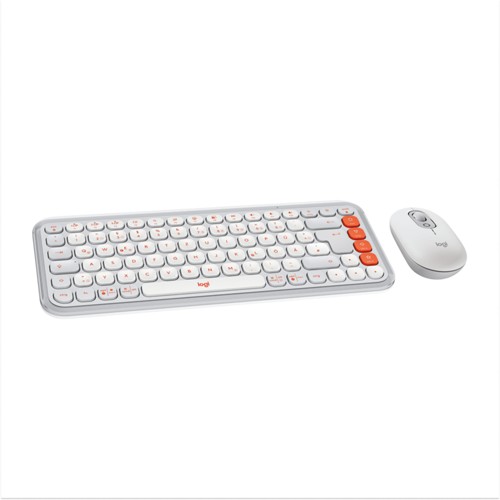LOGITECH POP Icon Combo, Tastatur und Maus Set, kabellos, White 2958554