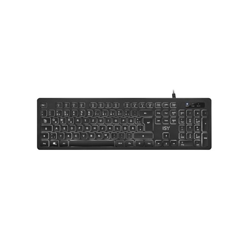 ISY IKE-5100 mit LED Beleuchtung, Tastatur, Standard, Sonstiges, kabelgebunden, Schwarz 2929281