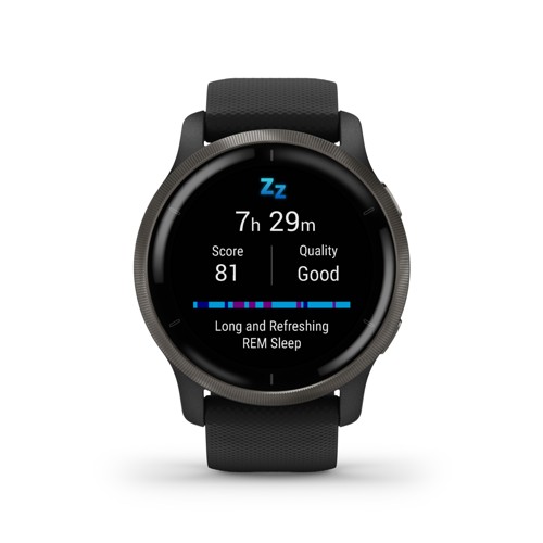 GARMIN Garmin Venu 2 Smartwatch Polymer Silikon, 135-200 mm, Schwarz 2729361