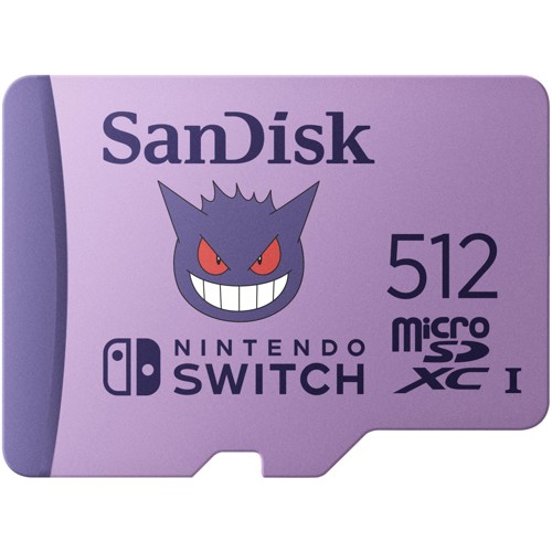 SANDISK Pokémon™ Gengar microSD™-Karte 512 GB, Flash-Speicherkarte, Lila 2949009
