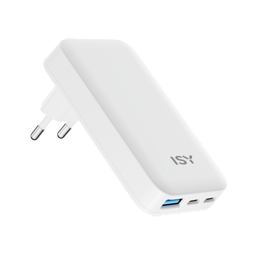 ISY IAC-6065 Flaches 65W GaN Ladegerät Universal, Weiß 2914716