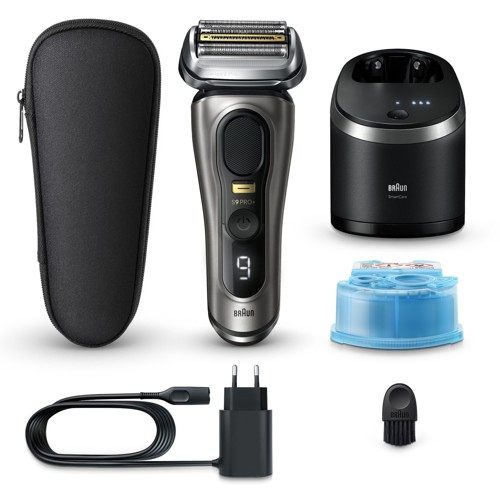 BRAUN 9565cc Elektrorasierer Series 9 Pro+ Edelmetall (Active Quattro Head, Reinigungsstation: Ja) 2952343