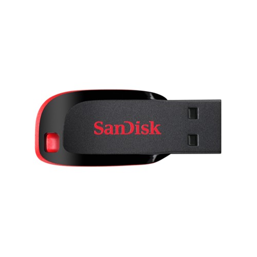 SANDISK Cruzer Blade USB-Stick, 128 GB, Schwarz/Rot 1952413