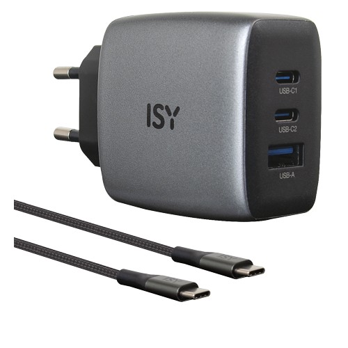 ISY IAC-5650-GY GAN Ladegerät universal, Grau 2930086