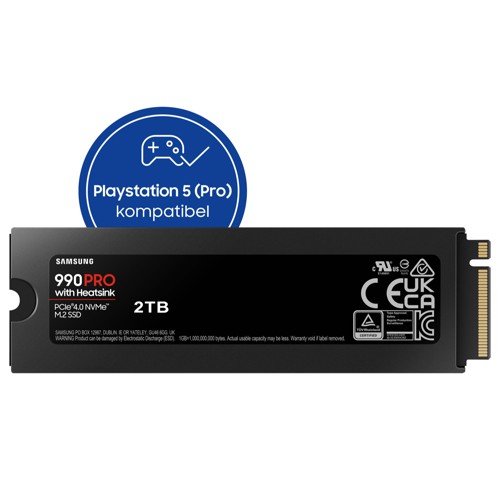 SAMSUNG 990 PRO Heatsink PS5 2 TB, Gaming Festplatte, Schwarz 2866287