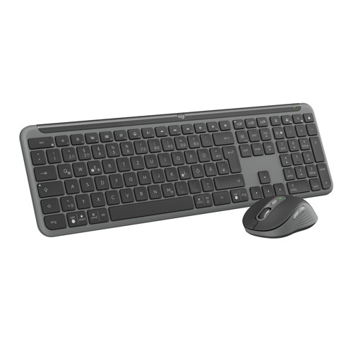 LOGITECH MK950 Signature Slim Combo, Tastatur & Maus Set, kabellos, Graphit 2921625