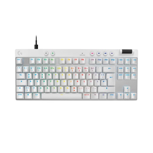 LOGITECH PRO X TKL RAPID mit magnetischen Analogschaltern, Gaming-Tastatur, kabelgebunden, White 2981200