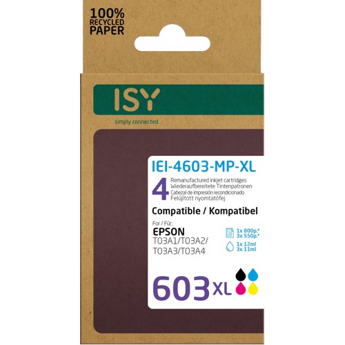 ISY IEI-4603-MP-XL Wiederaufbereitete Tintenpatrone Mehrfarbig 2801542