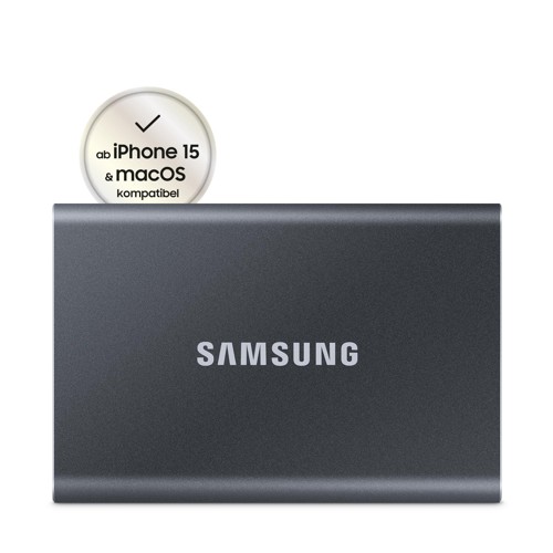 SAMSUNG Portable SSD T7 PC/Mac Festplatte, 1 TB SSD, extern, Titan grey 2654459