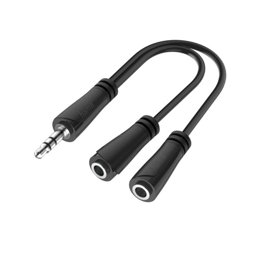 HAMA 3.5-mm-Klinke-Stecker auf 2x 3.5mm-Klinke-Buchse, Audio Splitter 2708243