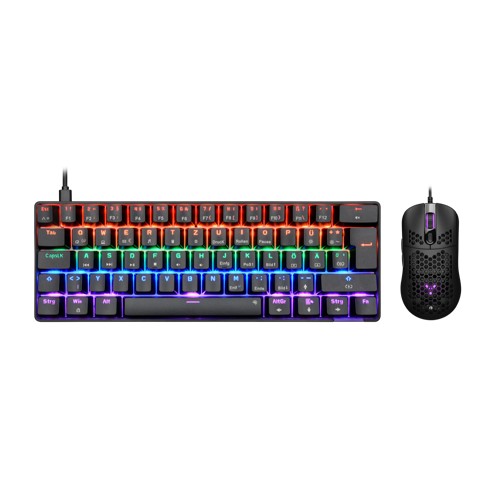 ISY IGB-1000-BK, Tastatur & Maus Set, Mecha-Membran, kabelgebunden, Schwarz 2992731
