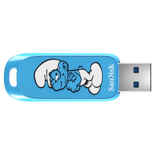SANDISK Schlaubi Schlumpf USB Stick, 64 GB, Schlumpf-Blau 2984780