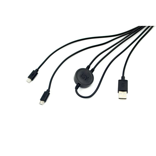 ISY IC-601 PS4 Dual Charging Kabel, Schwarz 2061235