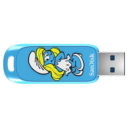 SANDISK Schlumpfine USB Stick, 256 GB, Schlumpf-Blau 2984782