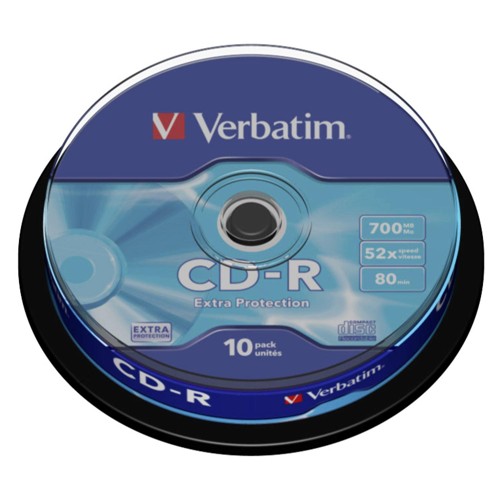 VERBATIM 43437 Extra Protection / Schutz SC CD-R 52X Rohling 1040951