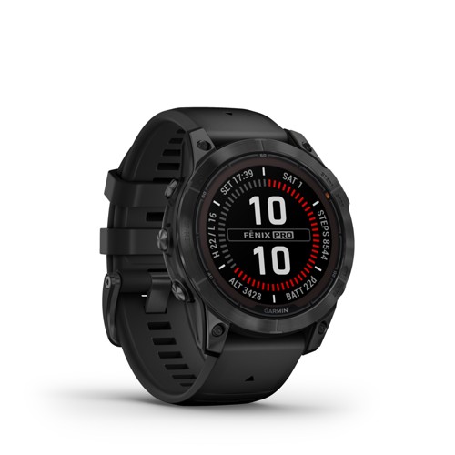 GARMIN FENIX 7 PRO SOLAR Smartwatch Silikon, 125-208 mm, Schwarz/Schiefergrau 2878884