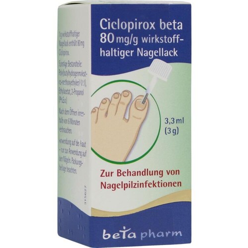 Ciclopirox beta 80mg/g wirkstoffhaltiger Nagellack