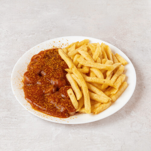 Currywurst mit Pommes frites