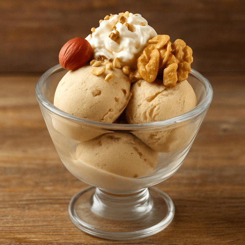 Haselnuss-Walnuss Eis