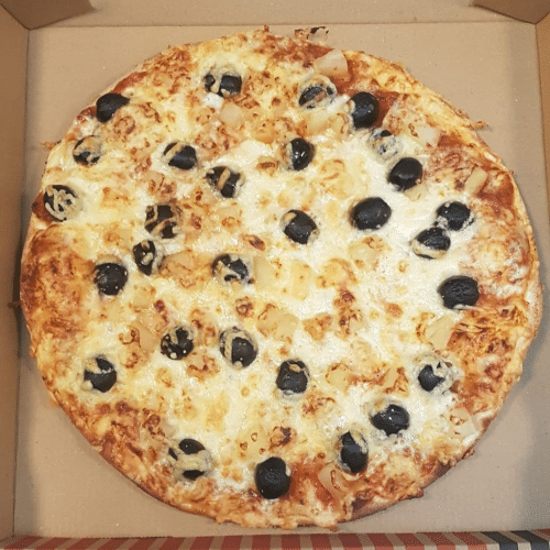 Neu: Pizza Olivia (vegetarisch) Ø 30cm.