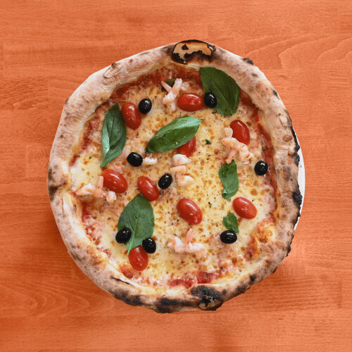 Pizza Garnelen