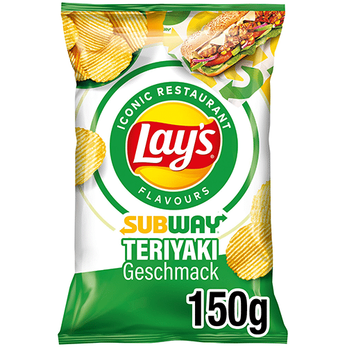 Lays Subway Teriyaki Geschmack Geriffelte Kartoffelchips