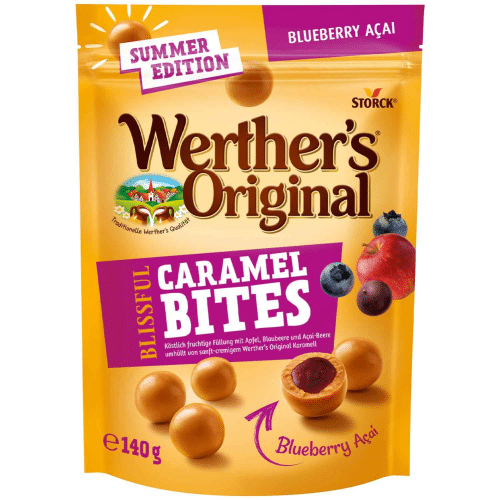 Werthers Original Caramel Bites Blueberry Acai 140g
