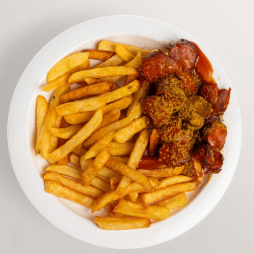 Currywurst mit Pommes frites