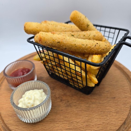 Mozzarellasticks mit Pommes und Dip 200g