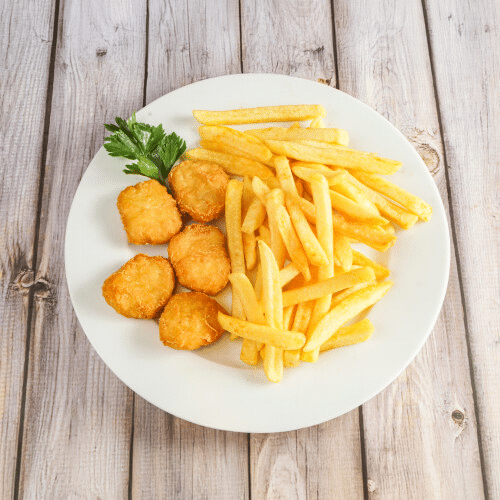 Chicken Nuggets mit Pommes