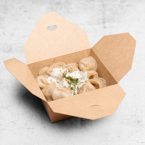 Pelmenies mit Schweinefleisch und Rindfleisch