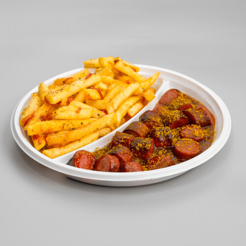 Currywurst mit Pommes frites