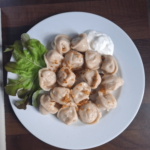 Pelmeni mit Schweine& Rindfleisch