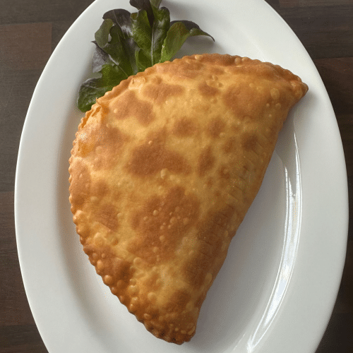 Tschebureki mit Schweinefleisch