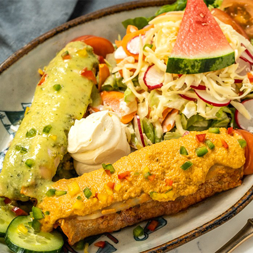 Enchiladas Exotico (vegetarisch, 2 Stück)