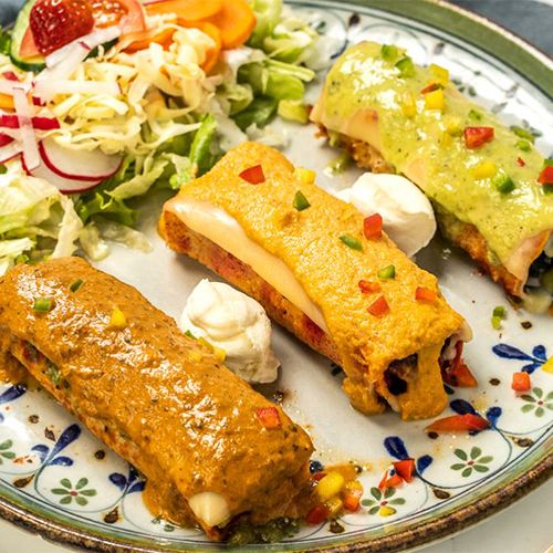 Enchiladas Trinity (vegetarisch, scharf)