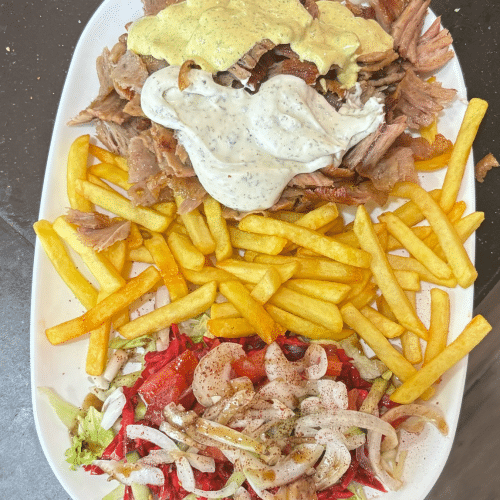 Döner Teller mit Kalbfleisch