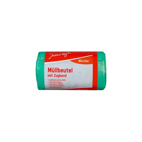 Jeden Tag Müllbeutel grün 60l 120g