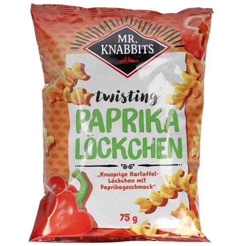 Mr Knabbits Twisting Paprika Löckchen 75g